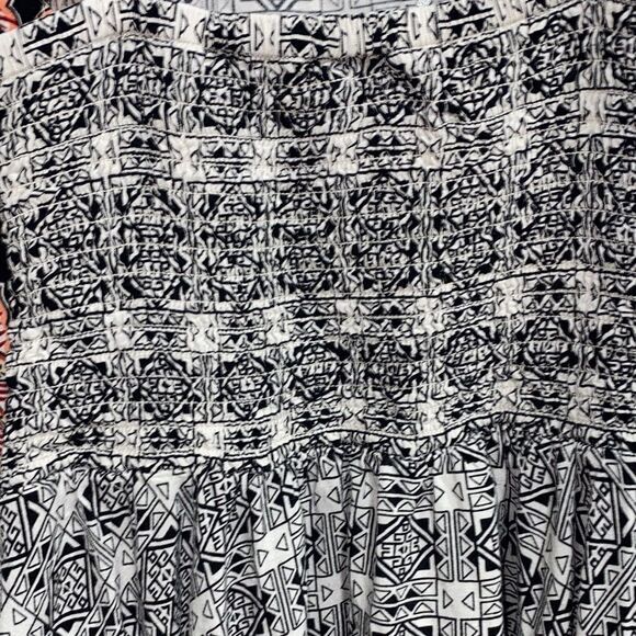 Aeropostale | S | Boho Spaghetti Strap Fit & Flare Mini Dress – Black White - Picture 7 of 15